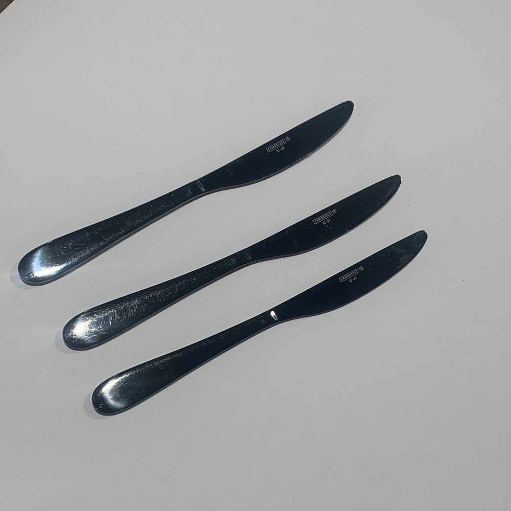 Cambridge Black Finished Knife Trio
